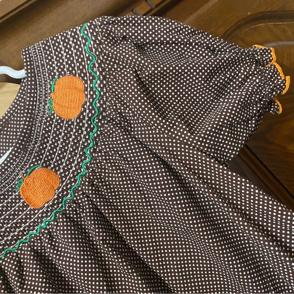 NWT Smocked Pumpkin Dress - Picture 5 of 9